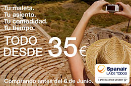 Chollos vuelos de Spanair a todos sus destino desde 35€