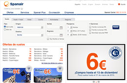 Vuelos baratos a Baleares, Canarias, España y Europa con Spanair desde 6 euros