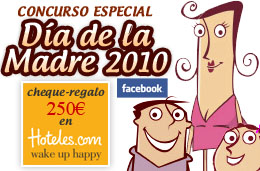 Gana un cheque-regalo de 250€ para canjear en Hotels.com en nuestra promoción especial del Día de la Madre, válido hasta 2-Mayo-2010