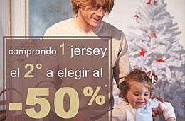 Kiabi - Código promocional para obtener un 50% de descuento en la compra de un 2º jersey o chaqueta de punto de hombre