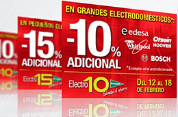 El Corte Inglés - Descuentos adicionales del 15% y del 10% en pequeños y grandes electrodomésticos respectivamente, válido hasta 18-Febrero-2009