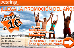 Hoteles en oferta desde 1 euro con Destinia