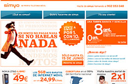 Simyo regala 10€ en llamadas dándote de alta con ellos y adquirir la tarjeta SIM por tan sólo 1€, válido hasta 15-Junio-2009