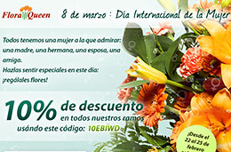 Codigo descuento FloraQueen de un 10% de ahorro