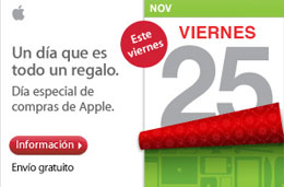 Black Friday de Apple, lleno de ofertas en la AppleStore sólo el 25-Noviembre-2011