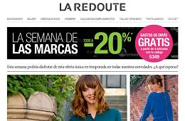 Cupon promocional en La Redoute, gastos envio gratis