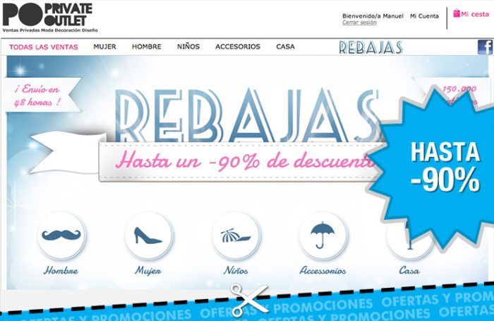 Rebajas en Private Outlet con hasta un -90% en más de 150.000 artículos