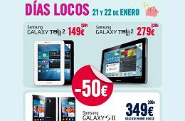 Nuevos Días Locos en The Phone House con rebajas en tablets Samsung Galaxy Tab2 y el móvil Galaxy SII