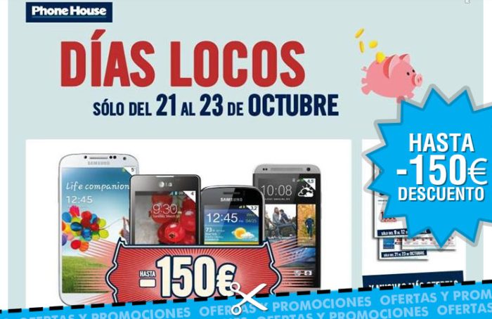 Días Locos de Phone House con -150€ en smartphone libres