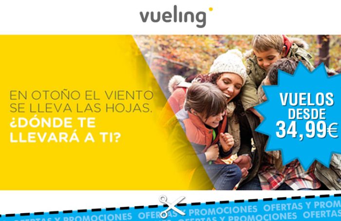 Más vuelos chollos con Vueling y sus últimas 1.000.000 plazas desde 34,99€ por tiempo limitado