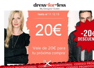 Cupon descuento de Dress-for-less con un ahorro de 20€ por pedido