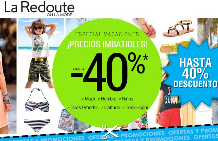 Descuentos de hasta 40% en moda en La Redoute