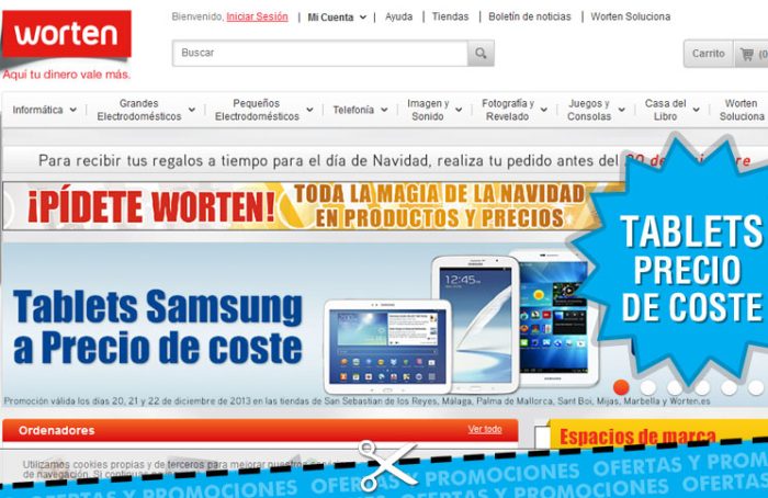 Tablets Samsung a precio de coste en Worten
