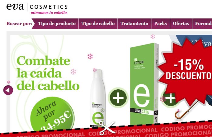 Código descuento de Eva Cosmetics