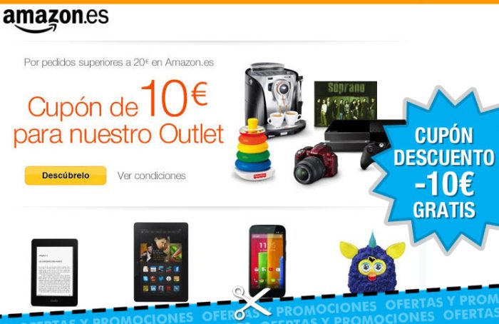 Consigue en Amazon un cupón descuento de 10€ gratis en cualquier compra superior a 20€