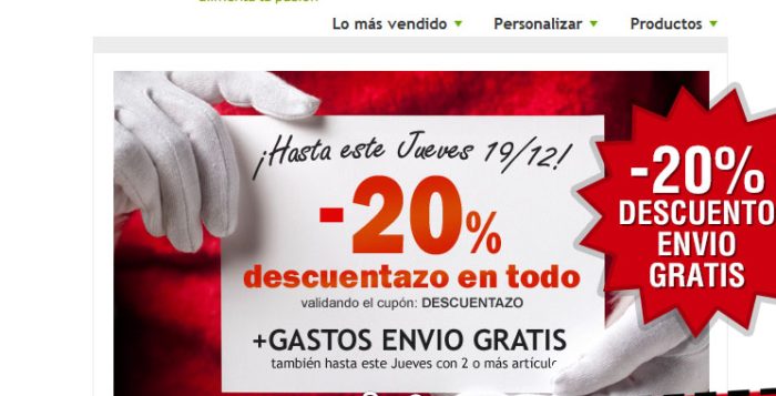 Codigo promocional de La Tostadora con -20% en camisetas y envios gratis