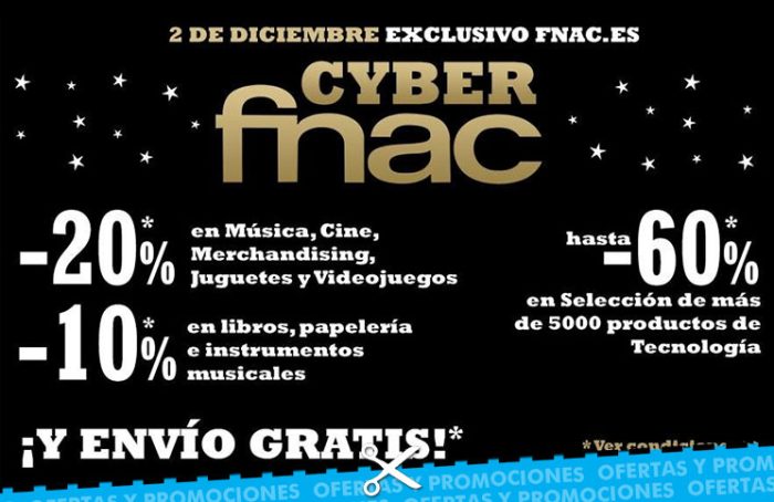 Nueva promoción para el Cyber Monday de Fnac con descuentos de hasta el 60%
