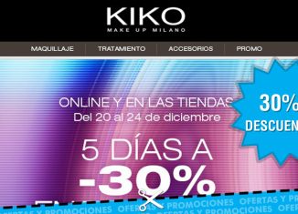 30% de descuento en Kiko Cosmetics en todos sus productos de maquillaje