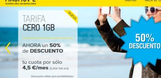 Descuento del 50% en MásMóvil en Tarifa Cero de 1GB