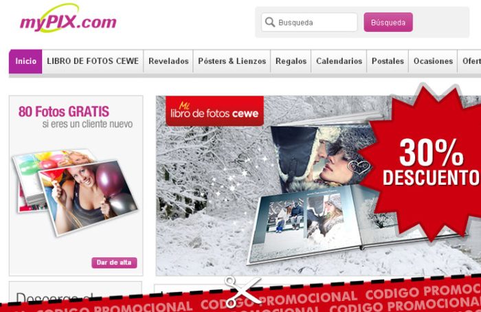 Cupon descuento de MyPix con un ahorro del 30% en relevado e impresiones