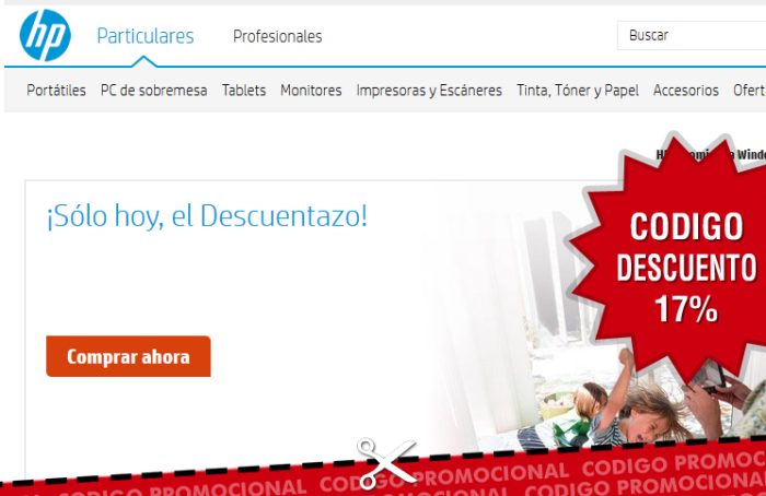 Código promocional en Tienda HP