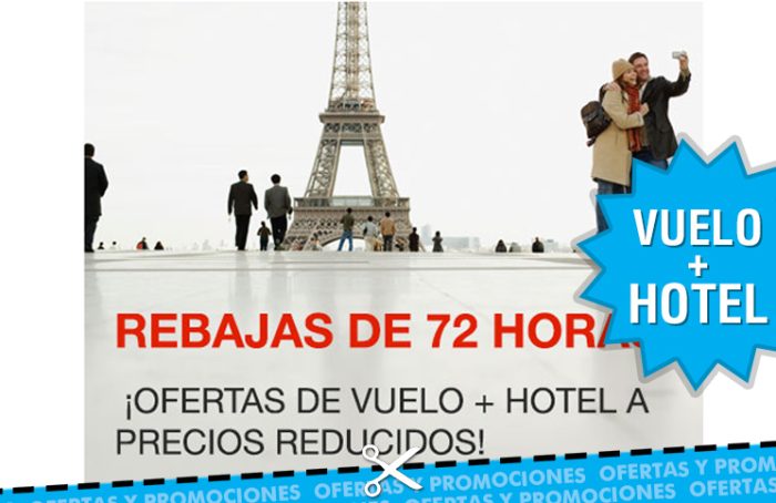 72 horas de rebajas en Expedia con vuelos + hotel