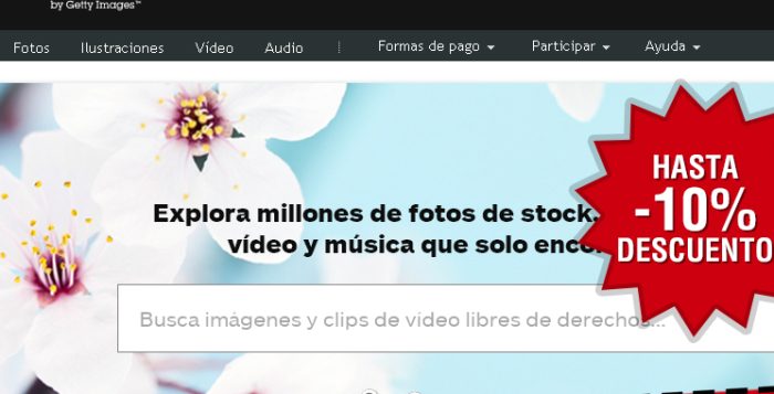 Cupones promocionales de iStockPhoto con descuentos de hasta el 10% en créditos