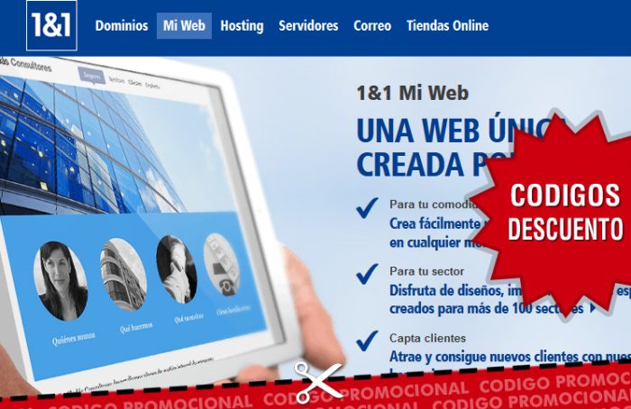 codigos promocionales 1and1 almacenamiento web