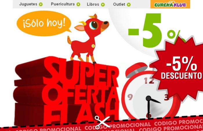 Cupon descuento EurekaKids con -5% en toda la web sólo hoy