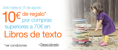 Por la compra de 70€ en libros, 10€ de regalo